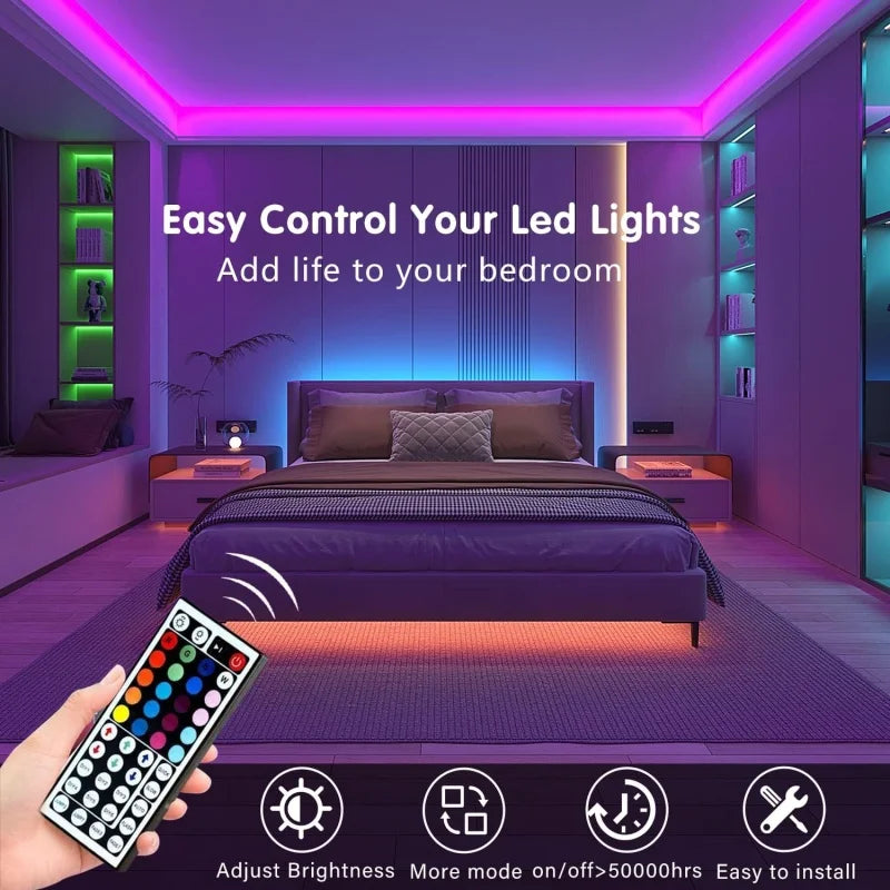 DC 5V USB LED Strip Lights APP Control Color Changing 5050 RGB Led Light Flexible Lamp Tape for Room Decoration Party Atmosphere